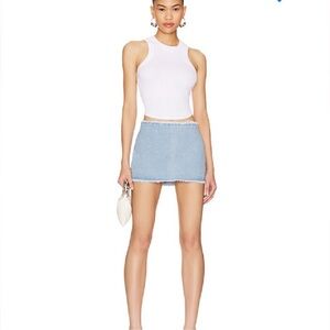 Superdown frayed hem skirt
